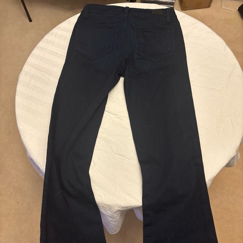 PAIGE Dark Navy Straight-Leg Jeans